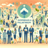 The generated image vividly captures the theme of "Entrepreneurs in Philanthropy," illustrating how business leaders are actively engaging in philanthropic activities and contributing to the greater social good.